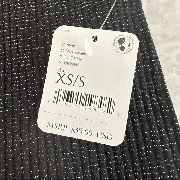 Free People Lurex Solid Rib Brami in Black Combo - Picture 6 of 6